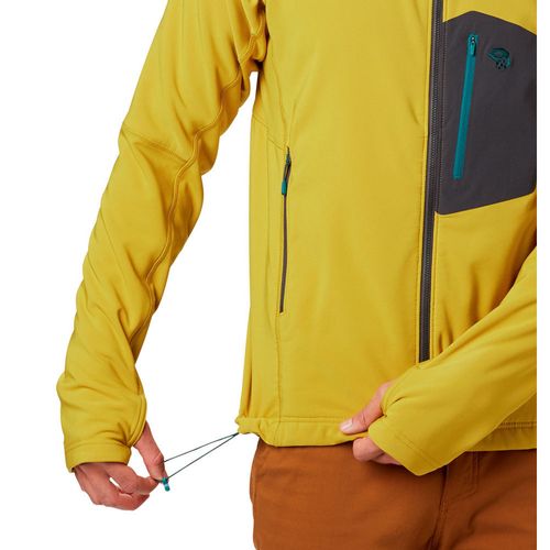 Campera Softshell Keele Capucha Dark Citron Outlet