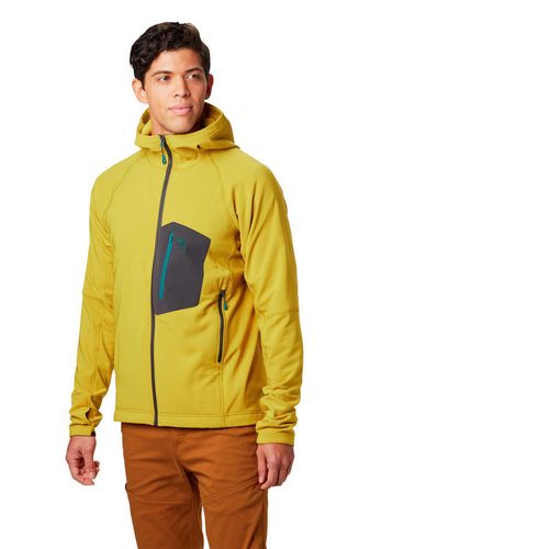 Campera Softshell Keele Capucha Dark Citron Outlet