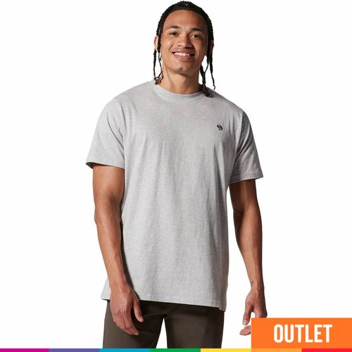 Remera Back Logo Mangas Cortas Hard Grey Outlet