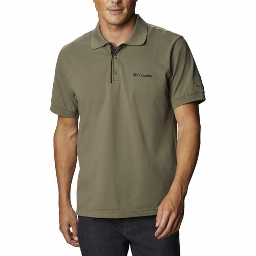 Remera Polo Cascade Range Solid - Stone Green