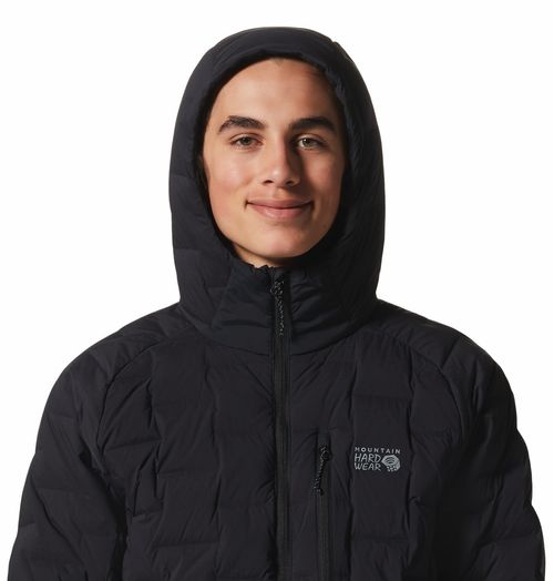 Campera Stretchdown Capucha Black