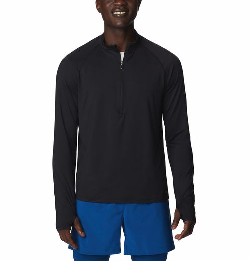 Buzo M Endless Trail Medio Cierre Mesh - Black