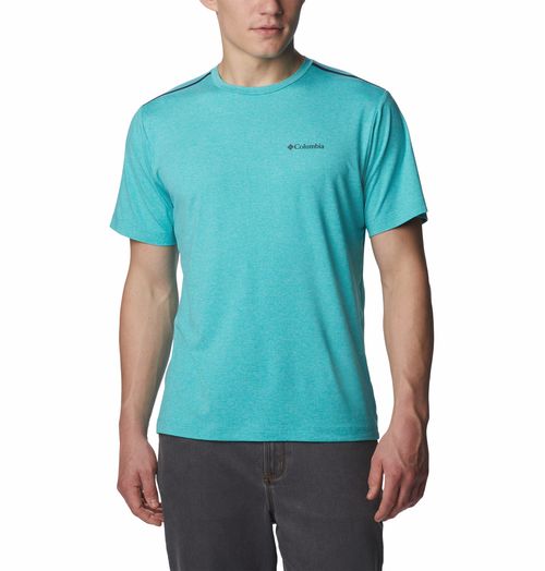 Remera Tech Trail Crew Neck - Bright Aqua Heather