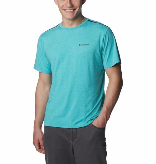 Remera Tech Trail Crew Neck - Bright Aqua Heather