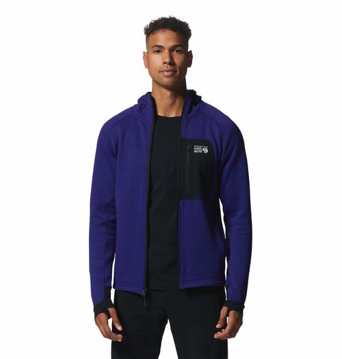 Polar Polartec Power Grid Full Zip Hoody Klein Blue Heather