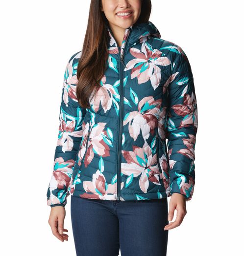 Campera Powder Lite Capucha - Night Wave Poinsettia Print