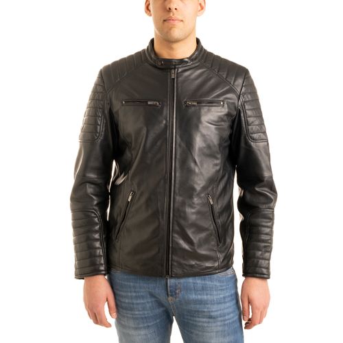 Campera Cuero Boffel Oslo Negro