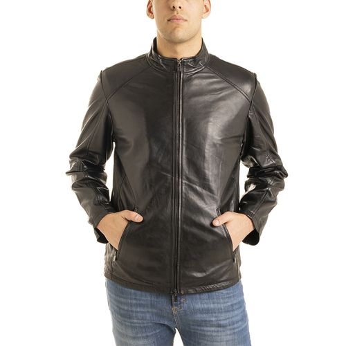 Campera Cuero Boffel Bodo Negro