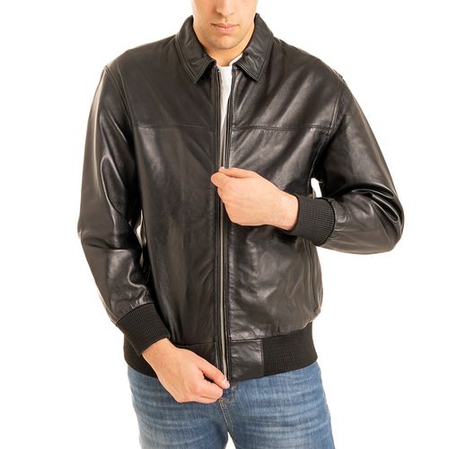 Campera Cuero Boffel Viken Negro