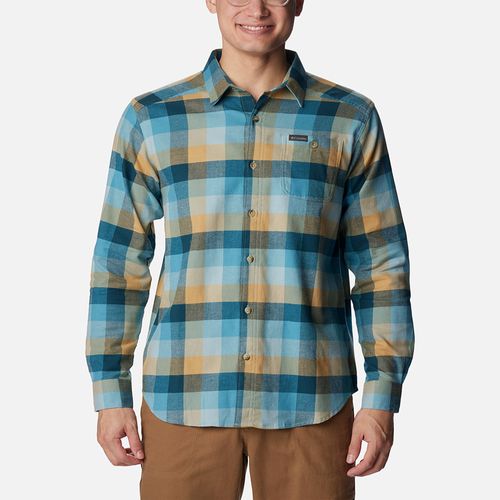 Camisa Cornell Woods Flannel Long Sleeve Shirt - Stone Blue Buffalo Check