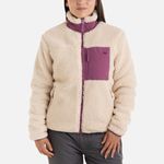 SHERPA JACKET - BEIGE, DARK ORCHID - 1