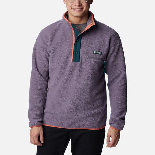 Polar Helvetia Half Snap Fleece - Granite Purple