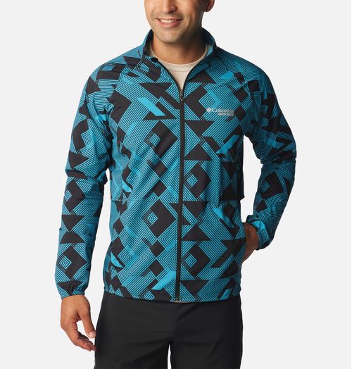 Campera Endless Trail Wind Shell - Black-Ocean Blue Tech Check