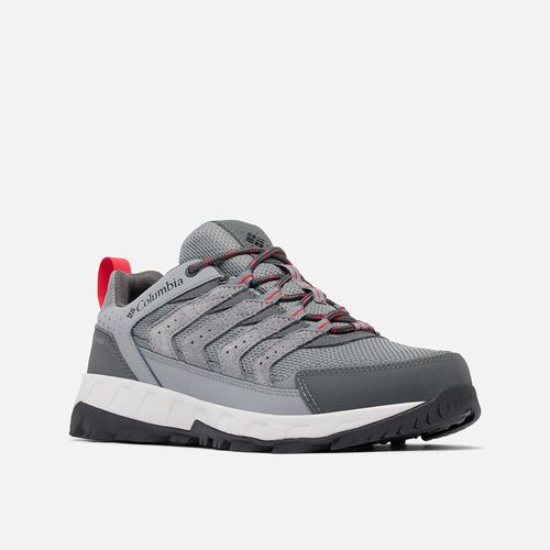 Zapatillas Columbia Impermeable Strata Trail Low Hombre - Ti Grey Steel Mountain Red