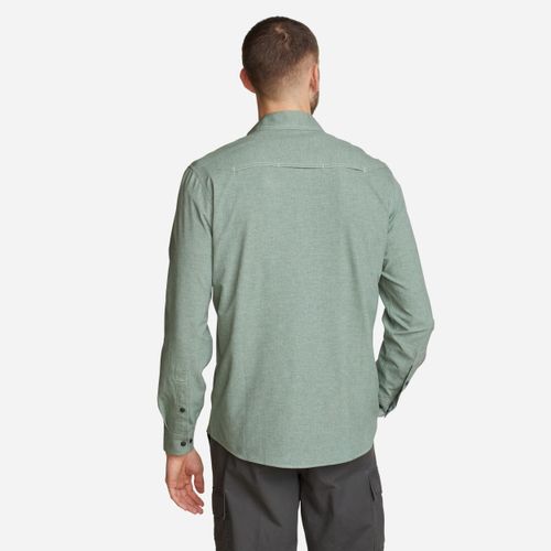 Camisa Eddie Bauer Front Range Chambray Long Sleeve Shirt - Minralgrn