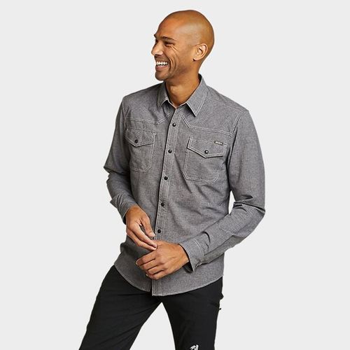 Camisa Eddie Bauer Front Range Chambray Long Sleeve Shirt - Carbon