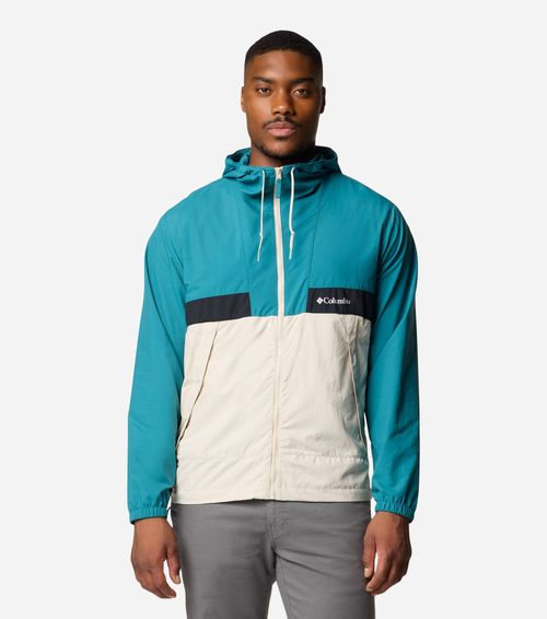 Camisa Columbia Spire Valley Hooded Windbreaker - River Blue Dark Stone Black