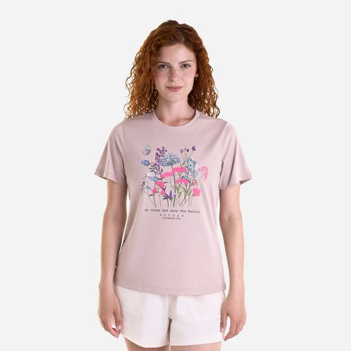 Spyder Remera Floral Graphic Tee Mujer - Mushroom