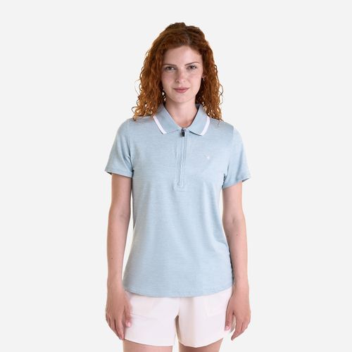 Spyder Remera Stretch Knit Polo Mujer - Slate Blue