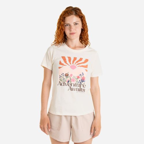 Spyder Remera Adventure Awaits Graphic Tee Mujer - Pearl