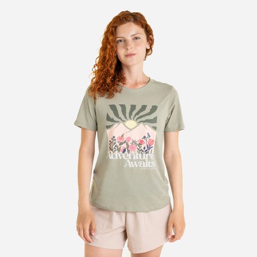 Spyder Remera Adventure Awaits Graphic Tee Mujer - Light Olive