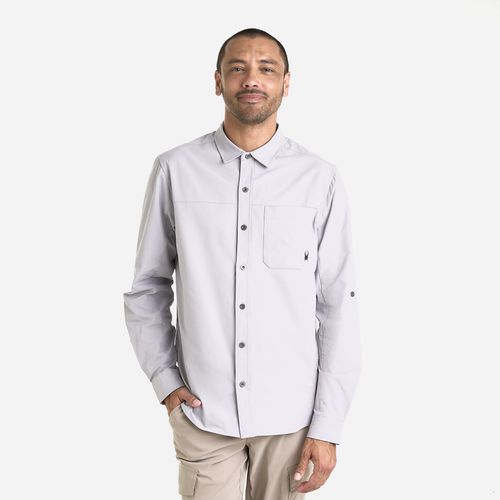 Spyder Camisa Long Sleeve Ripstop Roll Sleeve Shirt Hombre - Pewter