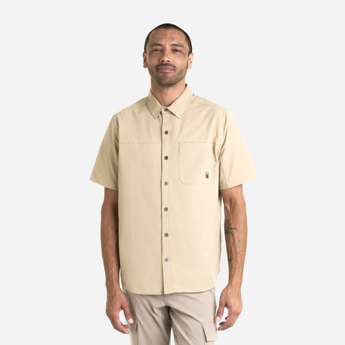 Spyder Camisa Short Sleeve Mini Ripstop 2 Pkt Shirt Hombre - Khaki
