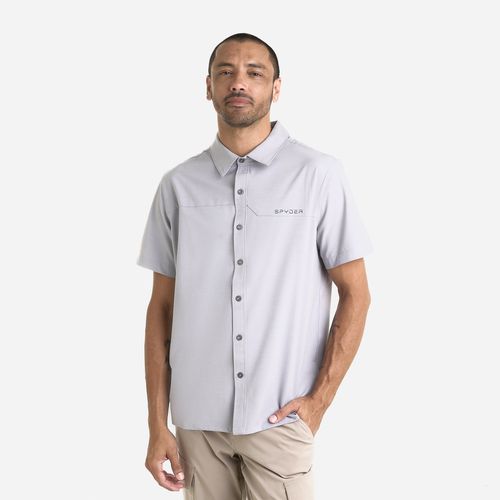 Spyder Camisa Melange Short Sleeve Shirt Hombre - Pewter