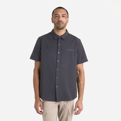 Spyder Camisa Melange Short Sleeve Shirt Hombre - Black