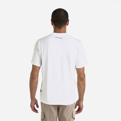 Spyder Remera Peached Shirt Sleeve Logo Tee Hombre - White