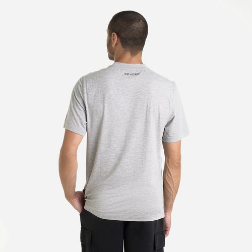 Spyder Remera Peached Shirt Sleeve Logo Tee Hombre - Heather Grey