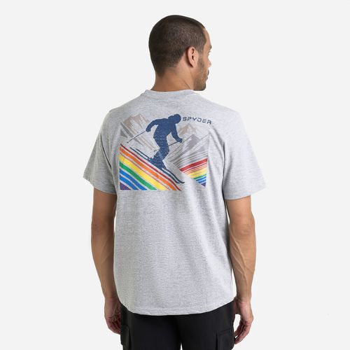 Spyder Remera Pride Short Sleeve Graphic Tee Hombre - Heather Grey
