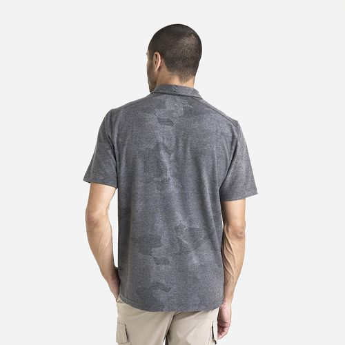 Spyder Remera Short Sleeve Jacquard Jersey Polo Hombre - Heather Black