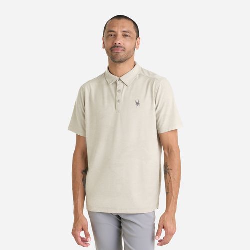 Spyder Remera Short Sleeve Jacquard Jersey Polo Hombre - Stone