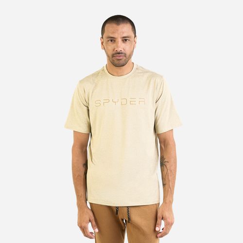 Spyder Remera Ss Peached Jersey Wordmark Tee Hombre - Stone