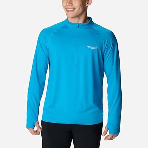 Buzo Columbia M Endless Trail 1/2 Zip Mesh Long Sleeve Hombre - Ocean Blue